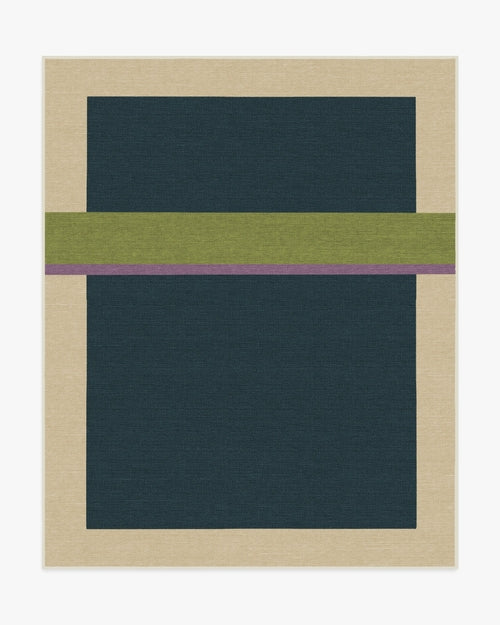 Architectural Digest Breakout Teal & Chartreuse Tufted Rug