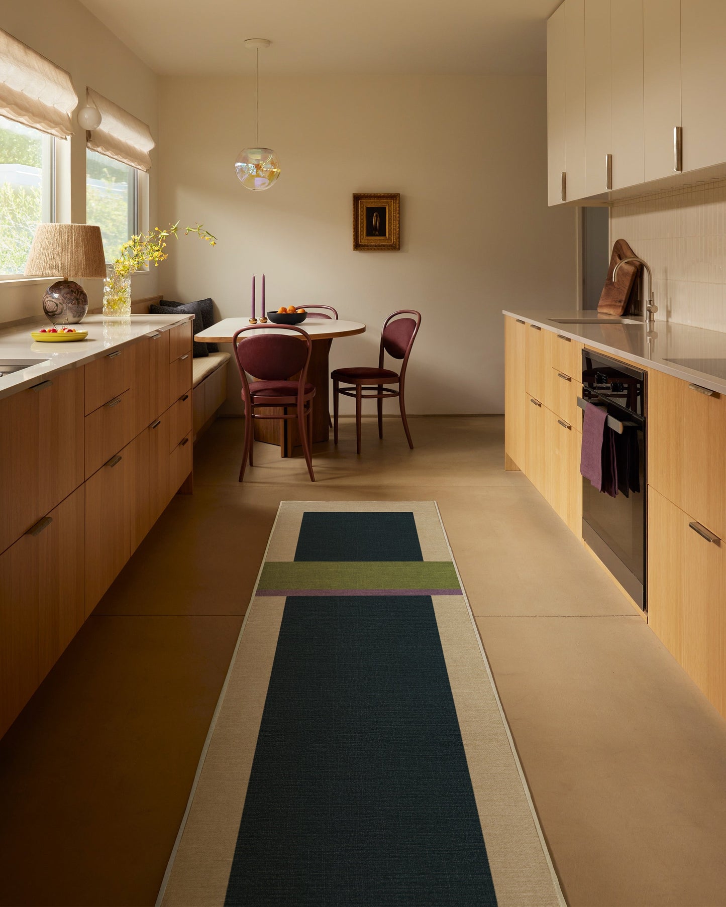 Architectural Digest Breakout Teal & Chartreuse Tufted Rug