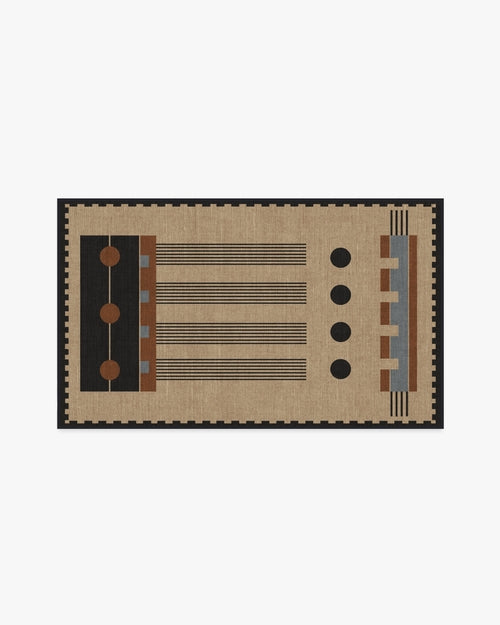 Architectural Digest Kasi Black & Tan Tufted Rug