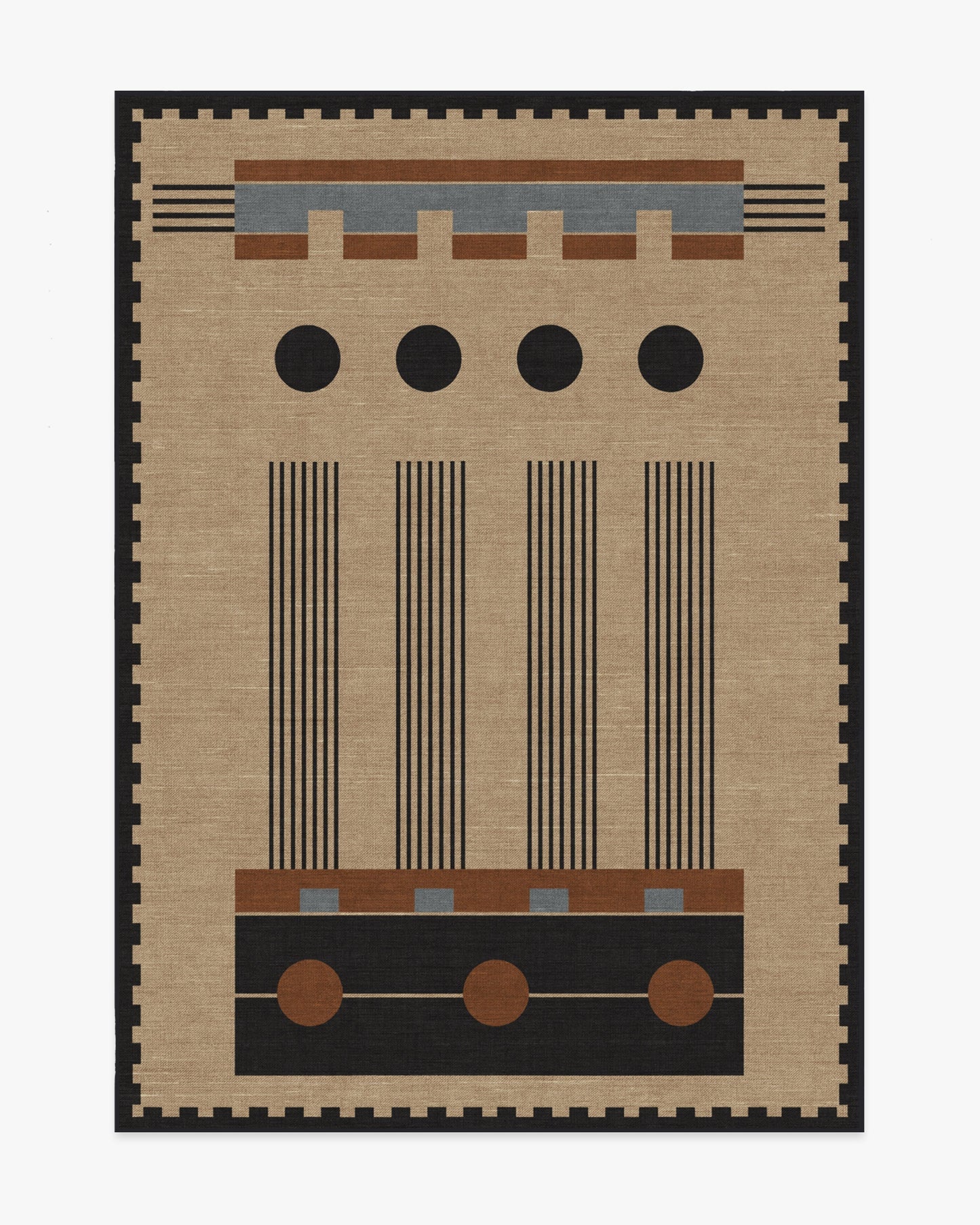 Architectural Digest Kasi Black & Tan Tufted Rug