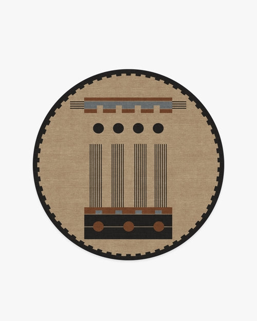 Architectural Digest Kasi Black & Tan Tufted Rug