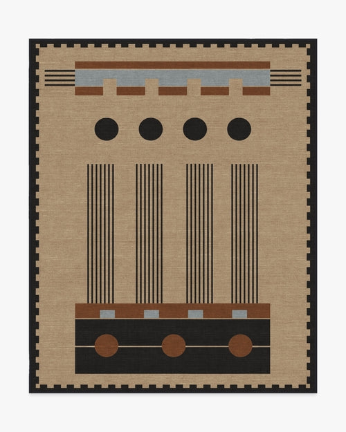 Architectural Digest Kasi Black & Tan Tufted Rug