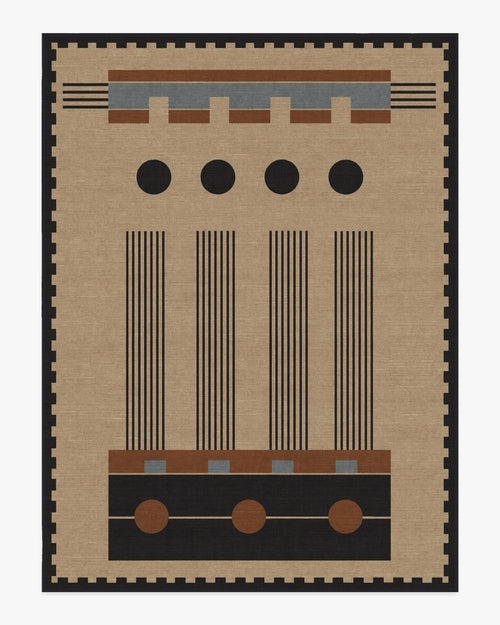 Architectural Digest Kasi Black & Tan Tufted Rug