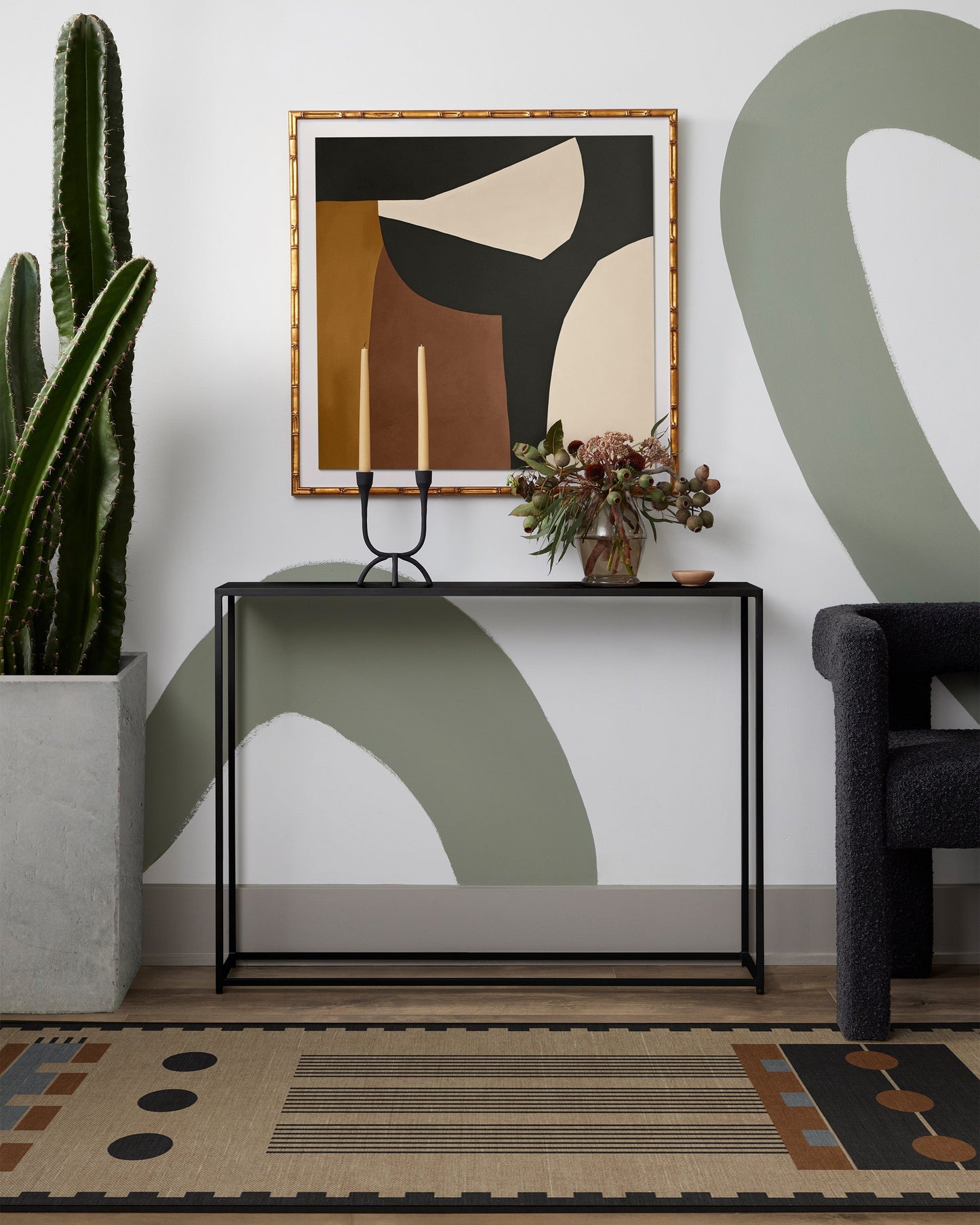 Architectural Digest Kasi Black & Tan Tufted Rug