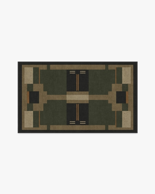 Architectural Digest Monolith Olive Green Tufted Rug