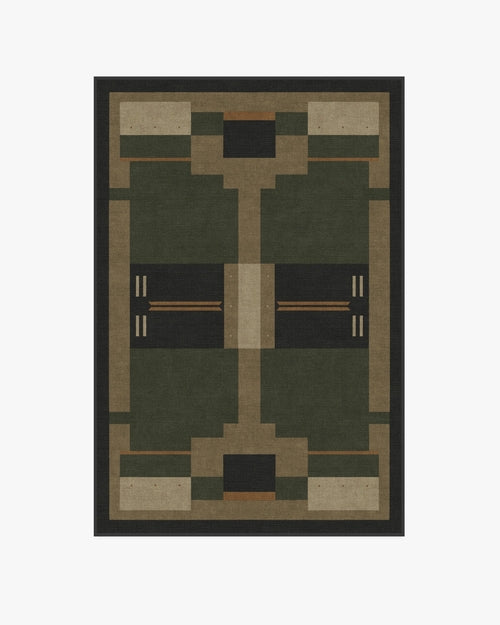 Architectural Digest Monolith Olive Green Tufted Rug