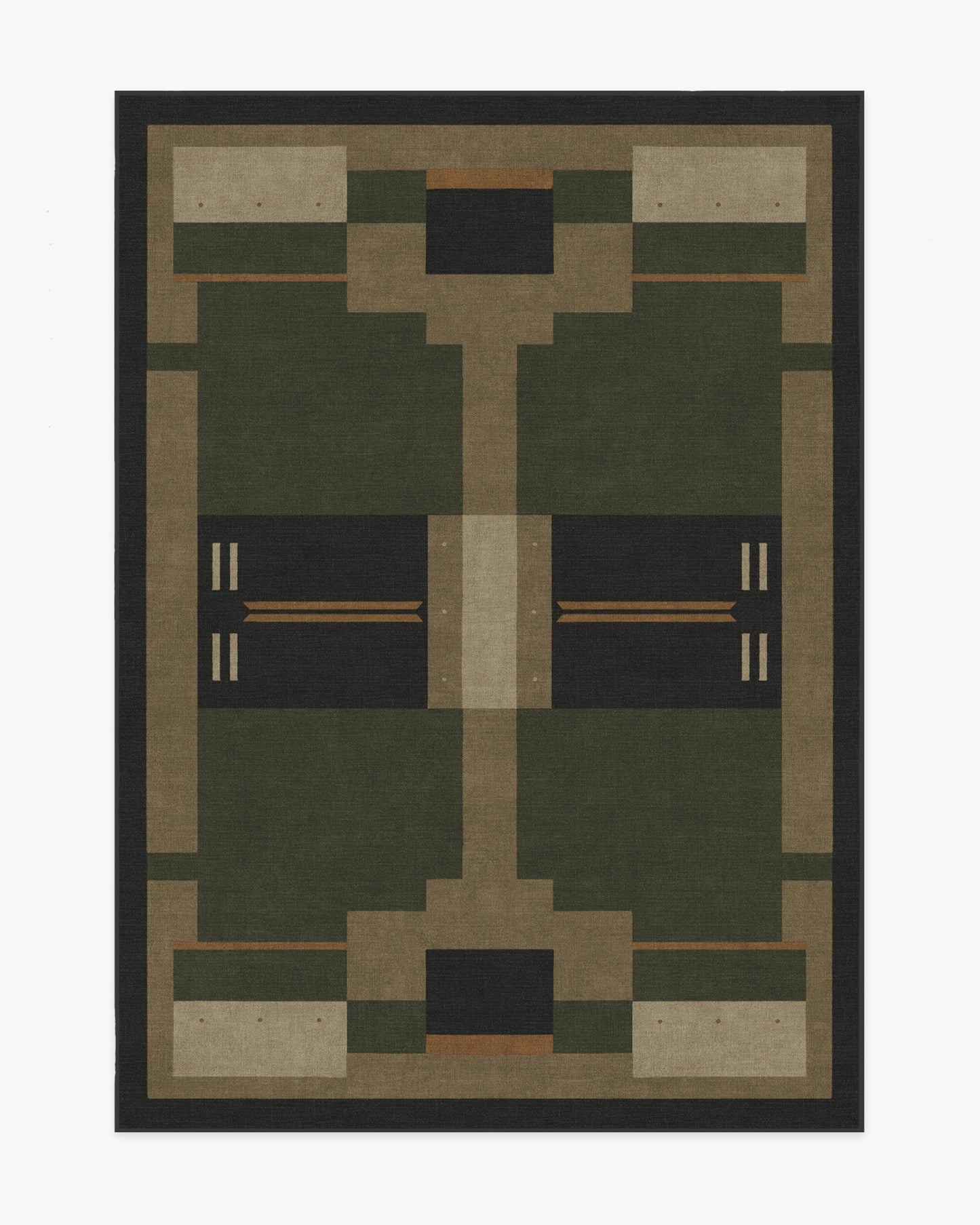 Architectural Digest Monolith Olive Green Tufted Rug