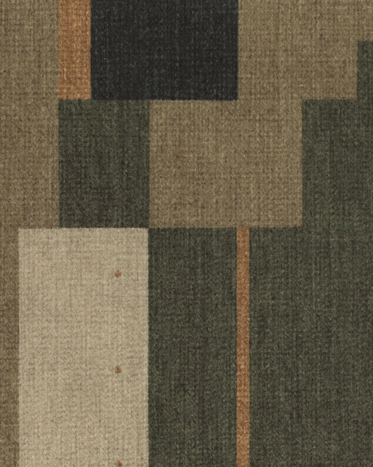 Architectural Digest Monolith Olive Green Tufted Rug