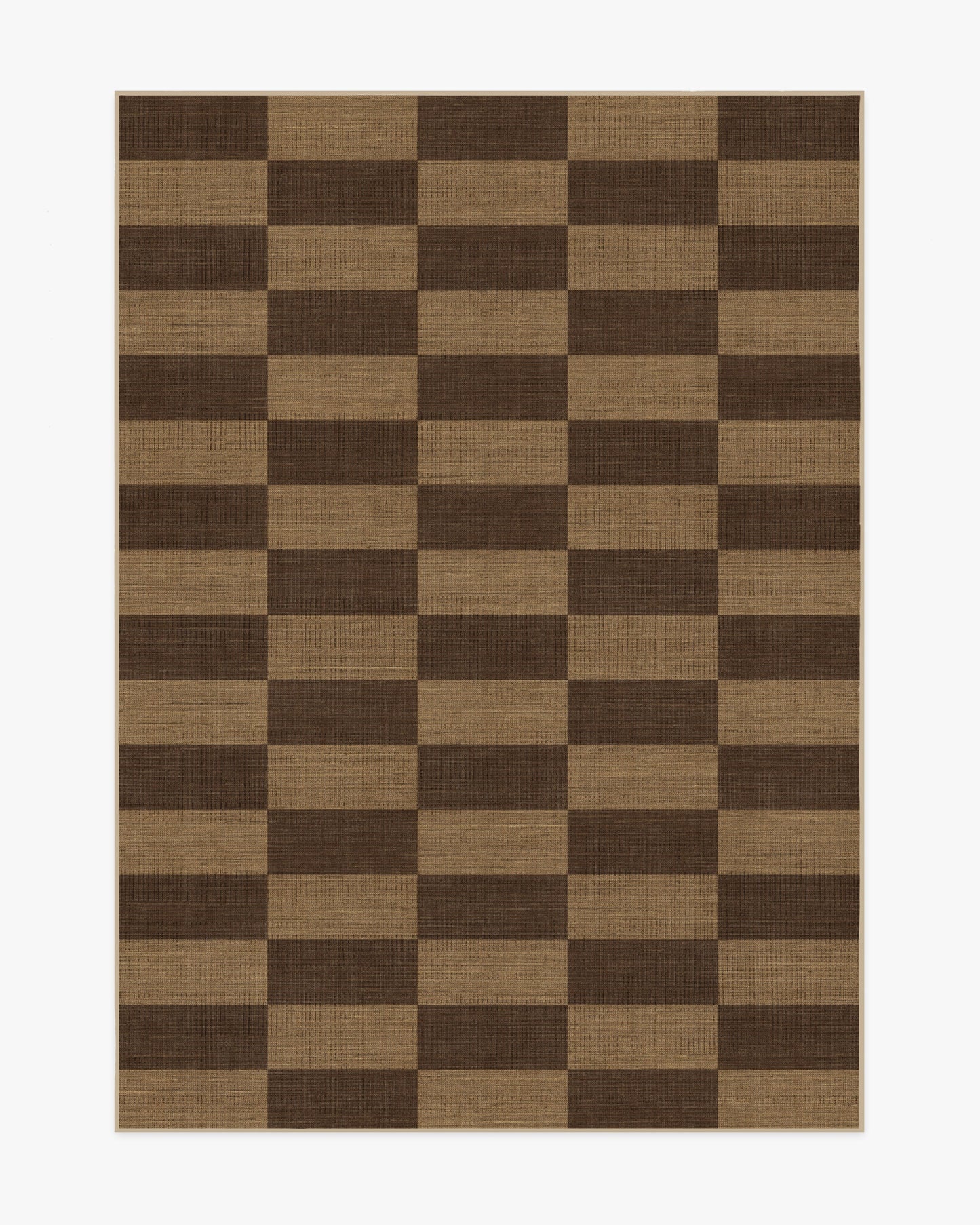 Architectural Digest Yates Check Brown Re-Jute Rug