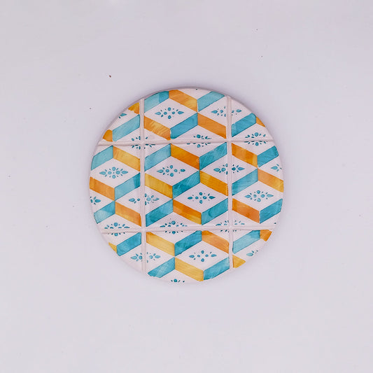 Arraiolos Ceramic Tile Cup Pad