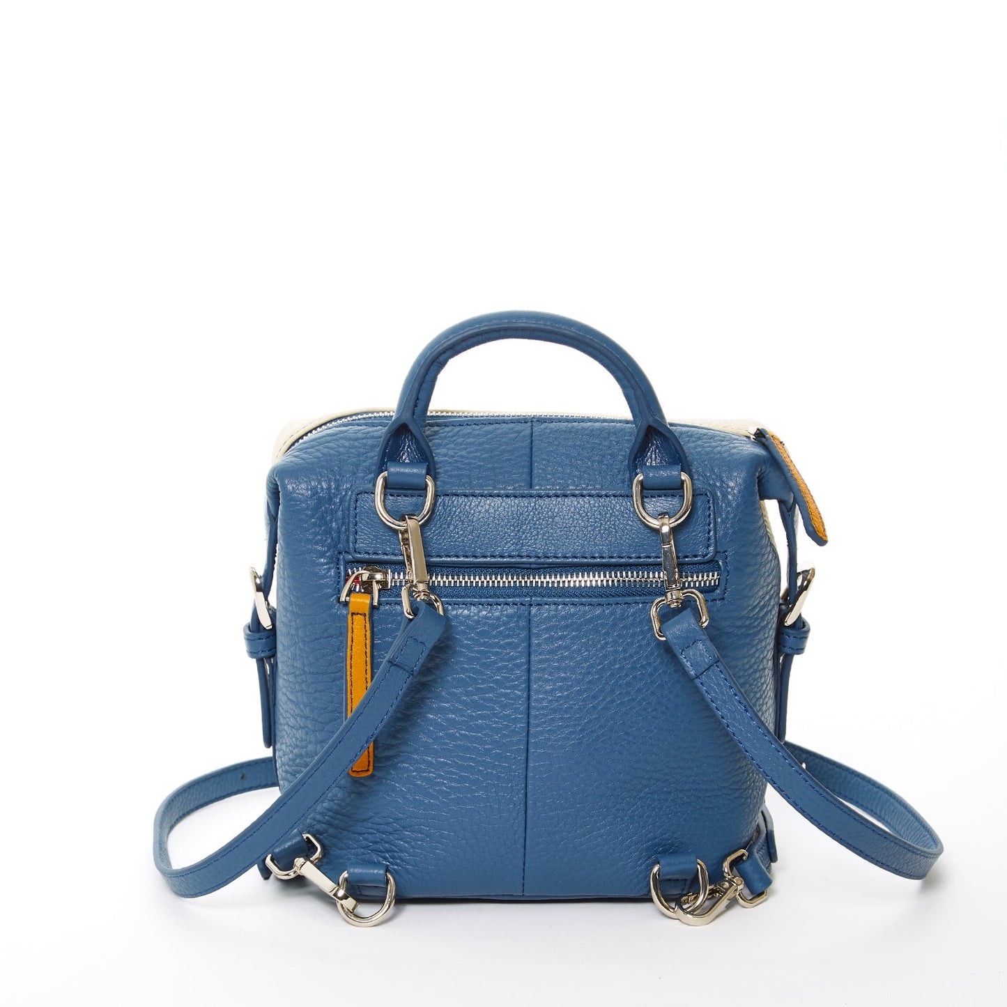 SUSU Blue Leather Backpack Purse for Women Convertible Crossbody Bag