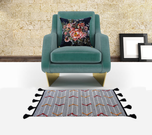 Black Velvet Throw Pillow Fall Collection Winter Roase 18" x 18"