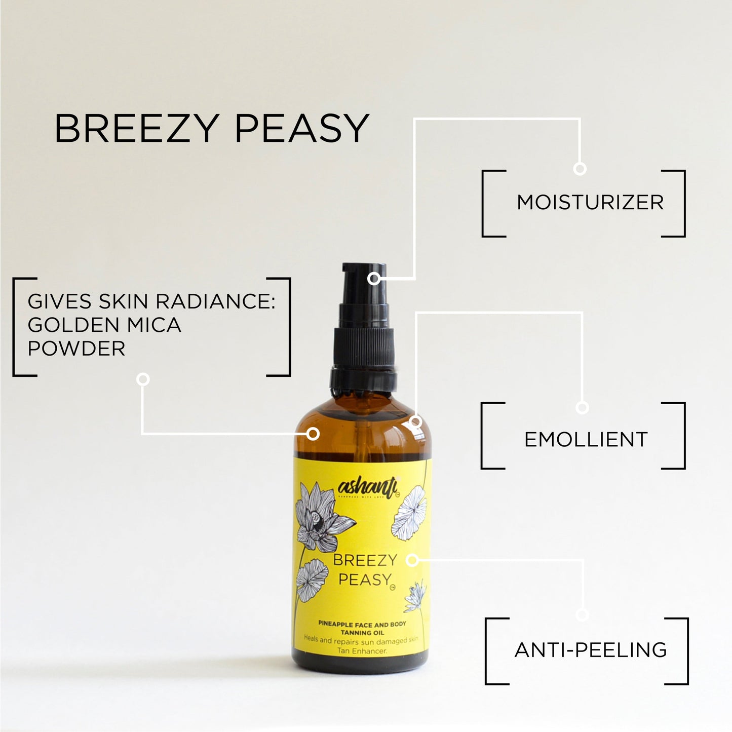 BREEZY PEASY! - PINEAPPLE FACE AND BODY TANNING OIL Breezy Peasy