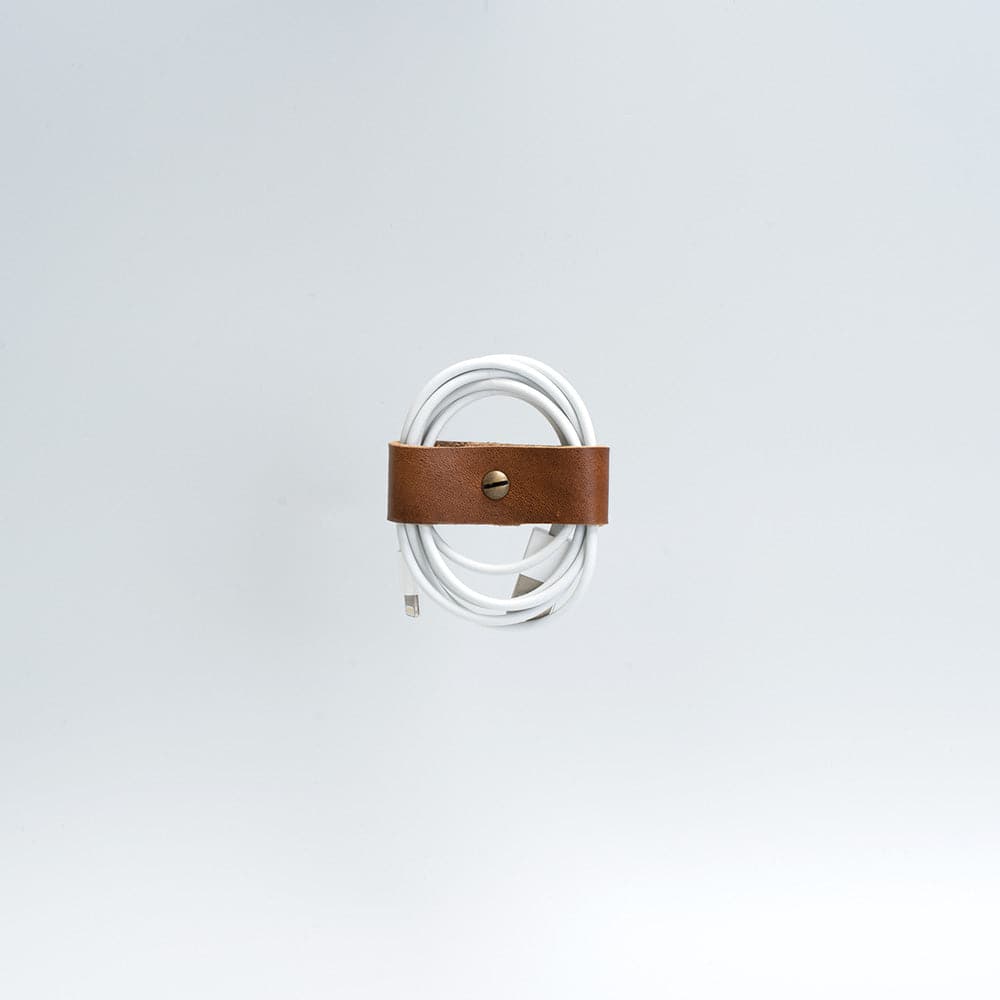 Leather cord organizer for Apple's MagSafe Charger - The Moon