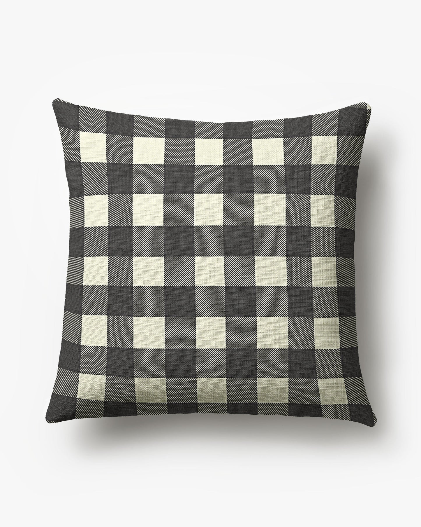 Buffalo Check Black & White Woven Throw Pillow