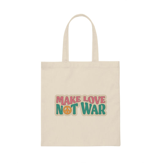 Make Love Not War Canvas Tote Bag