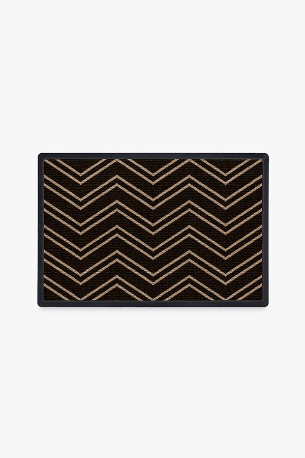 Chevron Black Doormat