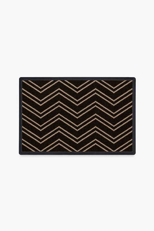 Chevron Black Doormat