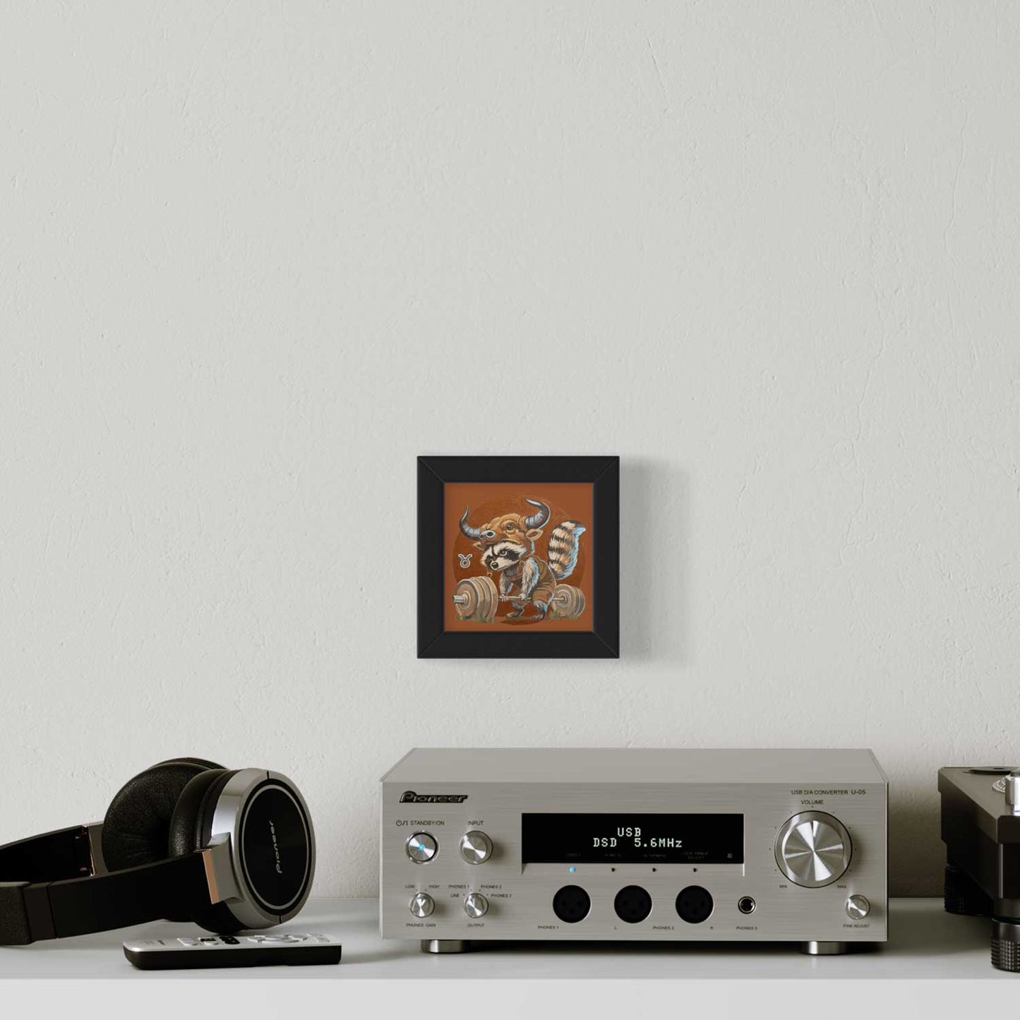 Pocket Art, Print im Rahmen, 10 x 10 cm, Sternzeichen Stier