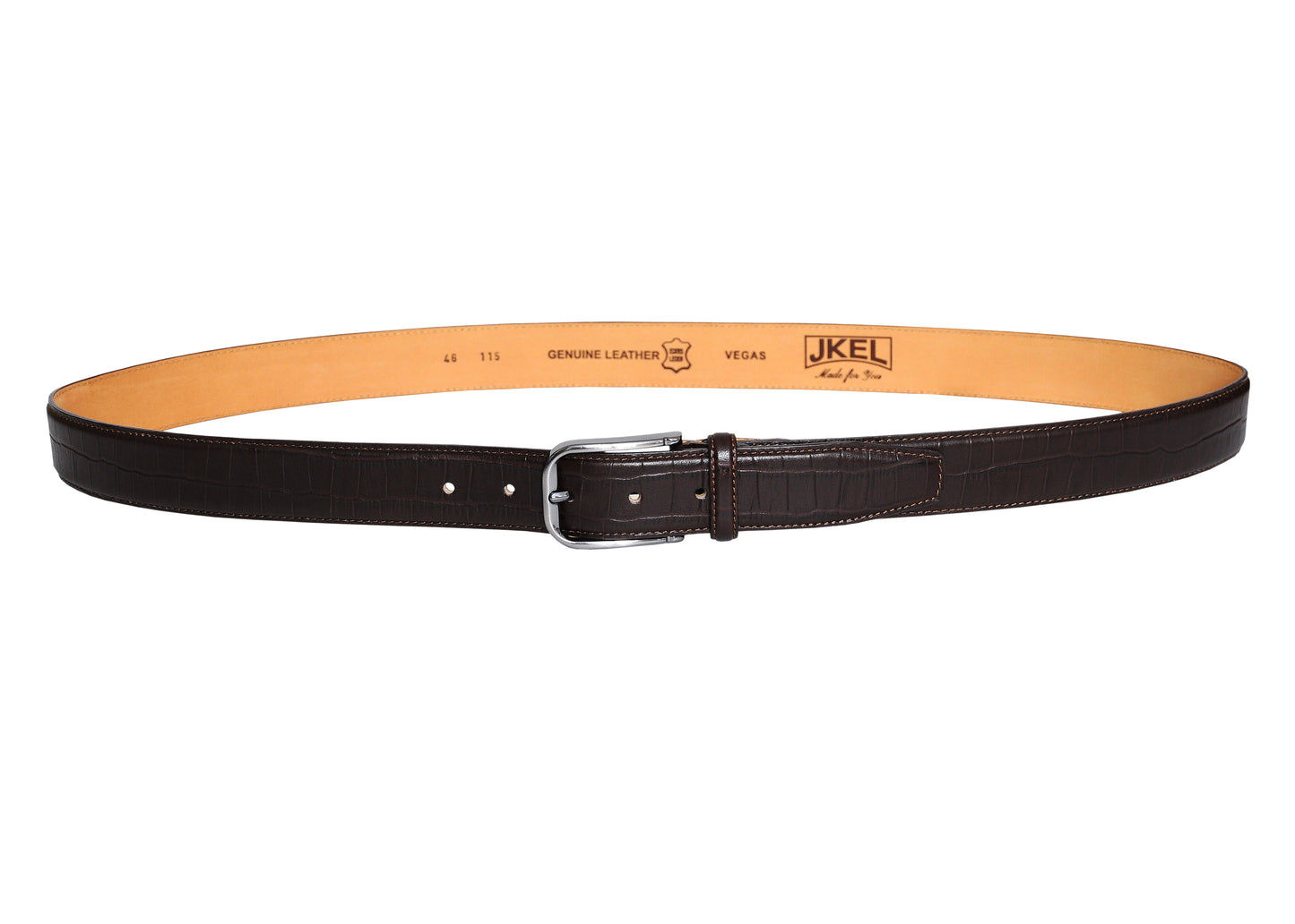 Vegas Brown Leather Men Belt