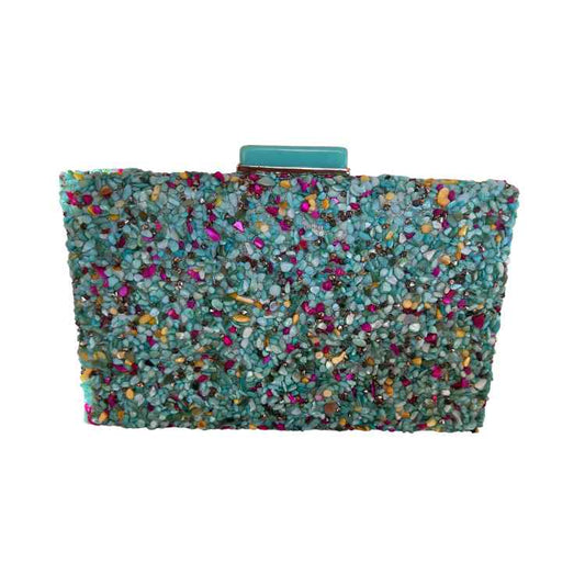 Bolso de fiesta Bali azul turquesa