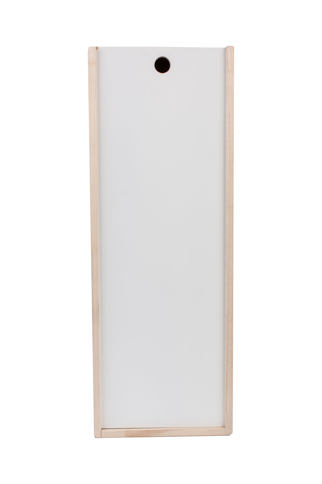 Pine box with white sliding lid - elegant organizer 40 cm