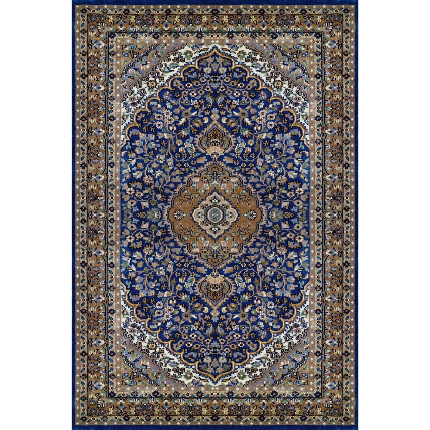4×6 ft Royal Blue Persian Handmade Wool Carpet