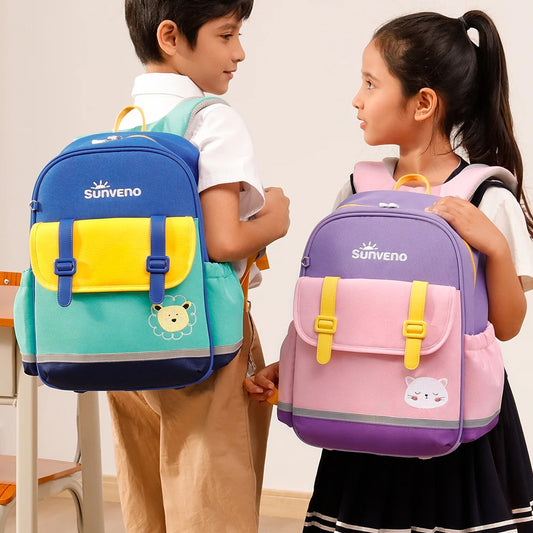 Adventure Cat and Lion Kids School Backpacks