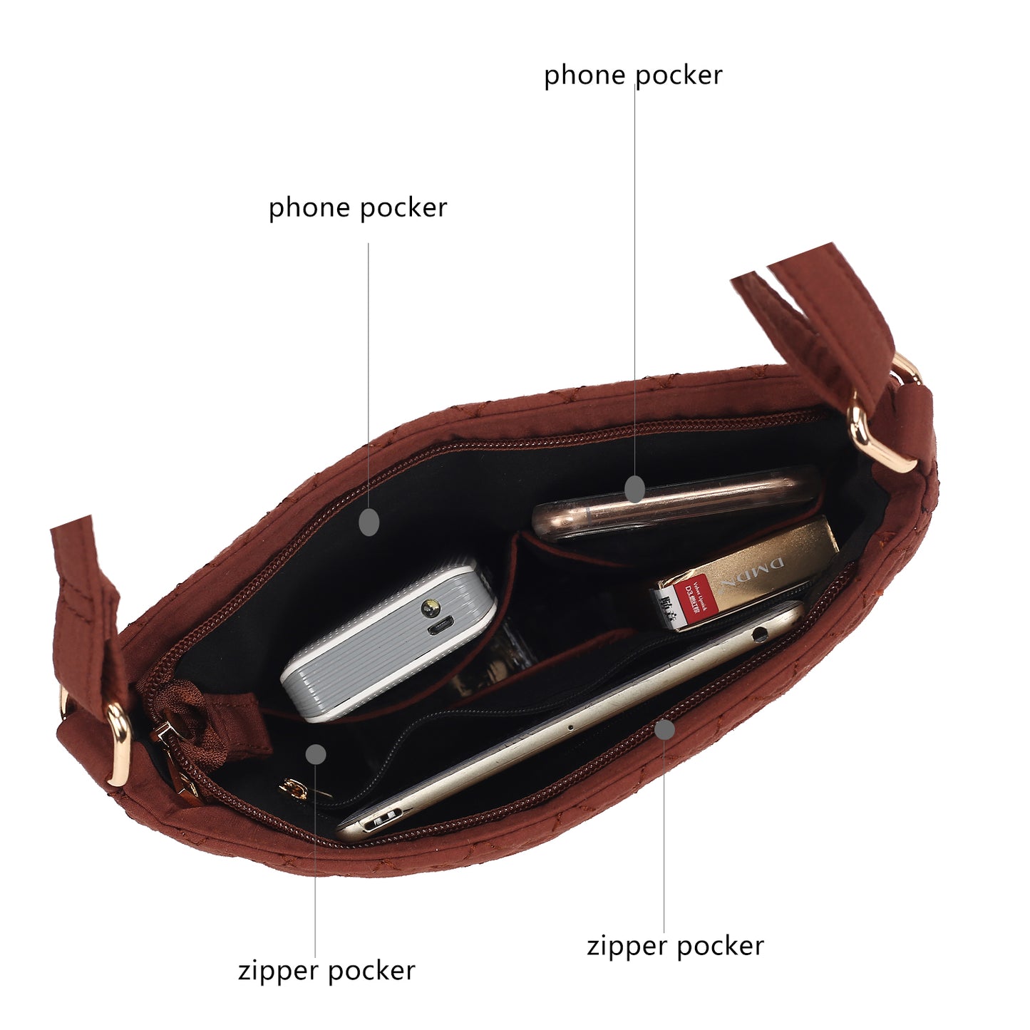 Lainey Solid Quilted Cotton Women Crossbody