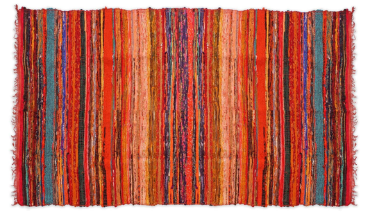 Recycled Cotton Chindi Rug – , Handmade, Colorful & Durable