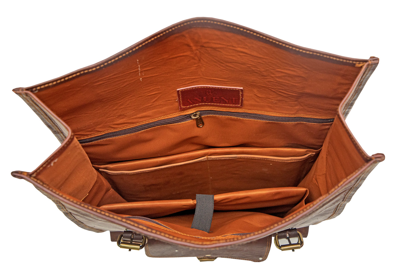 Genuine Leather Retro Rucksack Rolling Backpack Bag .