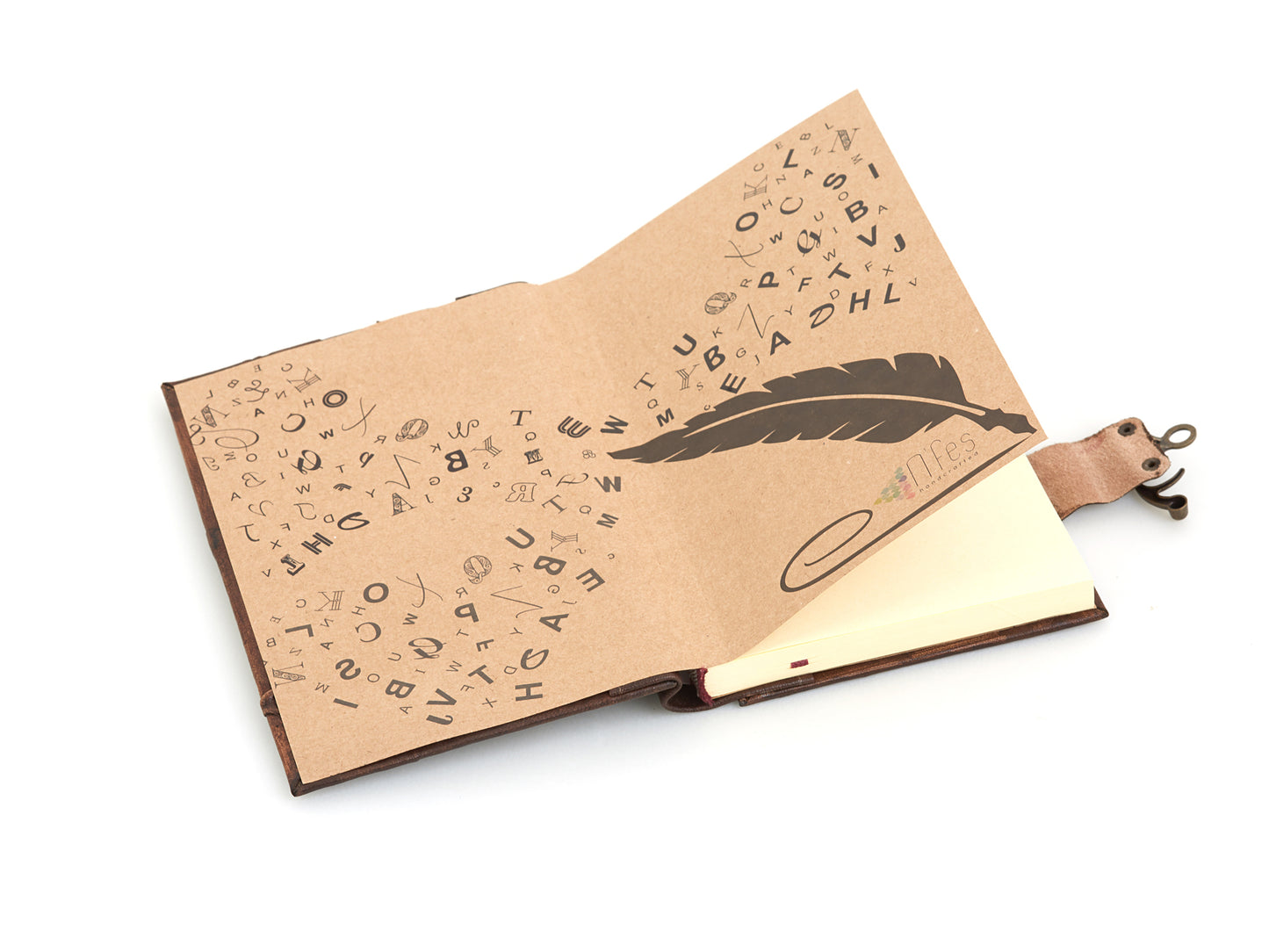 Wolf Design Genuine Craft Leather Journal Diary Notebook