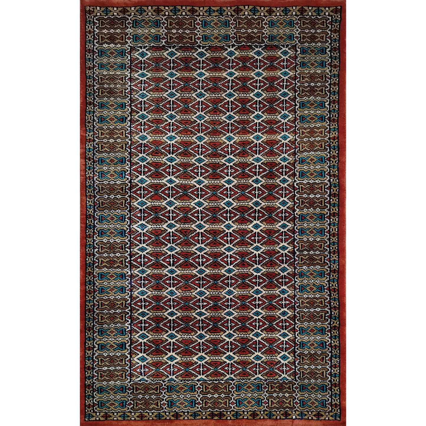 Handmade Wool Carpet 2.5×4 Feet Copper