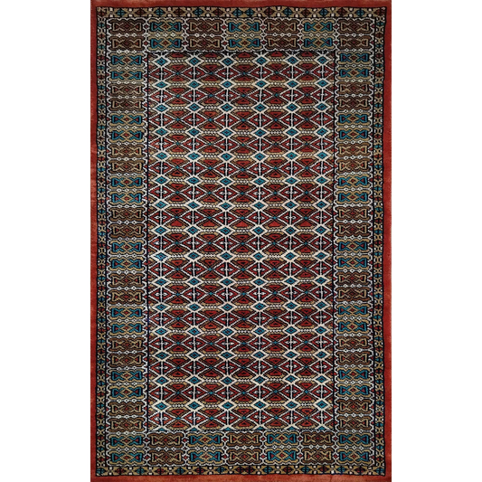 Handmade Wool Carpet 2.5×4 Feet Copper