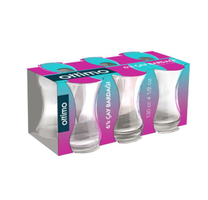 Set of 6 Turkish Tea Glasses, The Neat Glass & Whiskey Serving Glasses