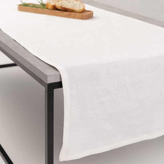 Linen table runner | off white