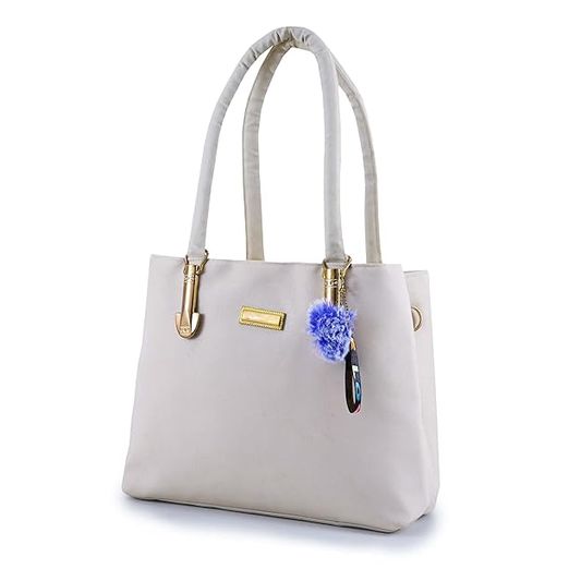 Grey Luxury Elegant Leather Tote Bag For Women