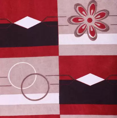 CheckMe Cotton Queen Bed Cover  (Multicolor)