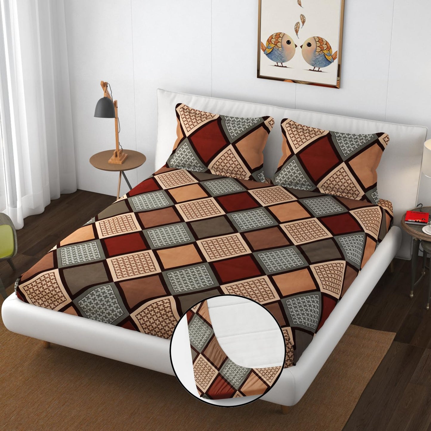 Stylish Threads Premium Heavy Cotton Elastic Fitted Bedsheets