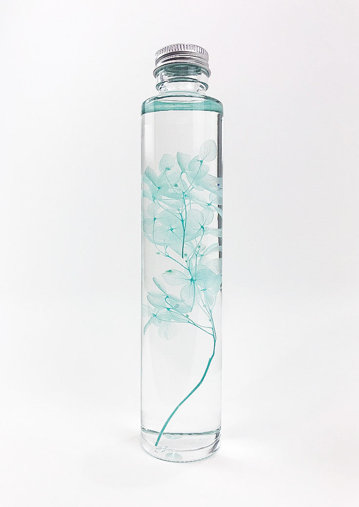 Hydrangea Preserved Flower Bottle Keepsake, Table Decor, Home Interior