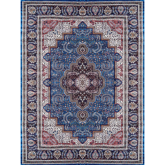 9×12 Feet Handmade Persian Carpet Blue Hand Knotted Traditional