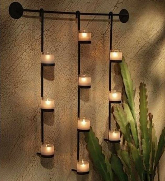 Iron Handicraft Wall Candle Holder