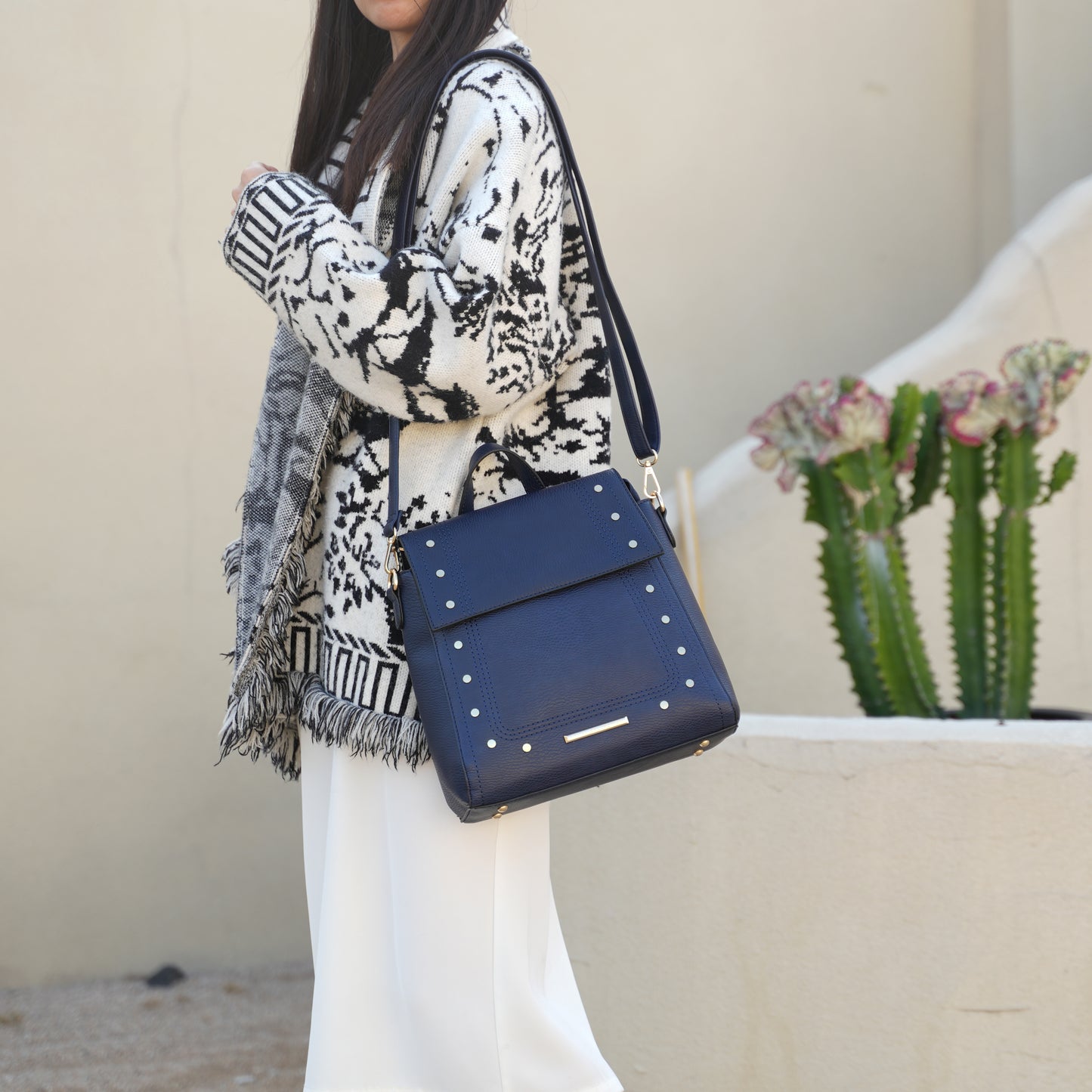 MKF Collection Elke Vegan Leather Women Convertible Backpack Bag by