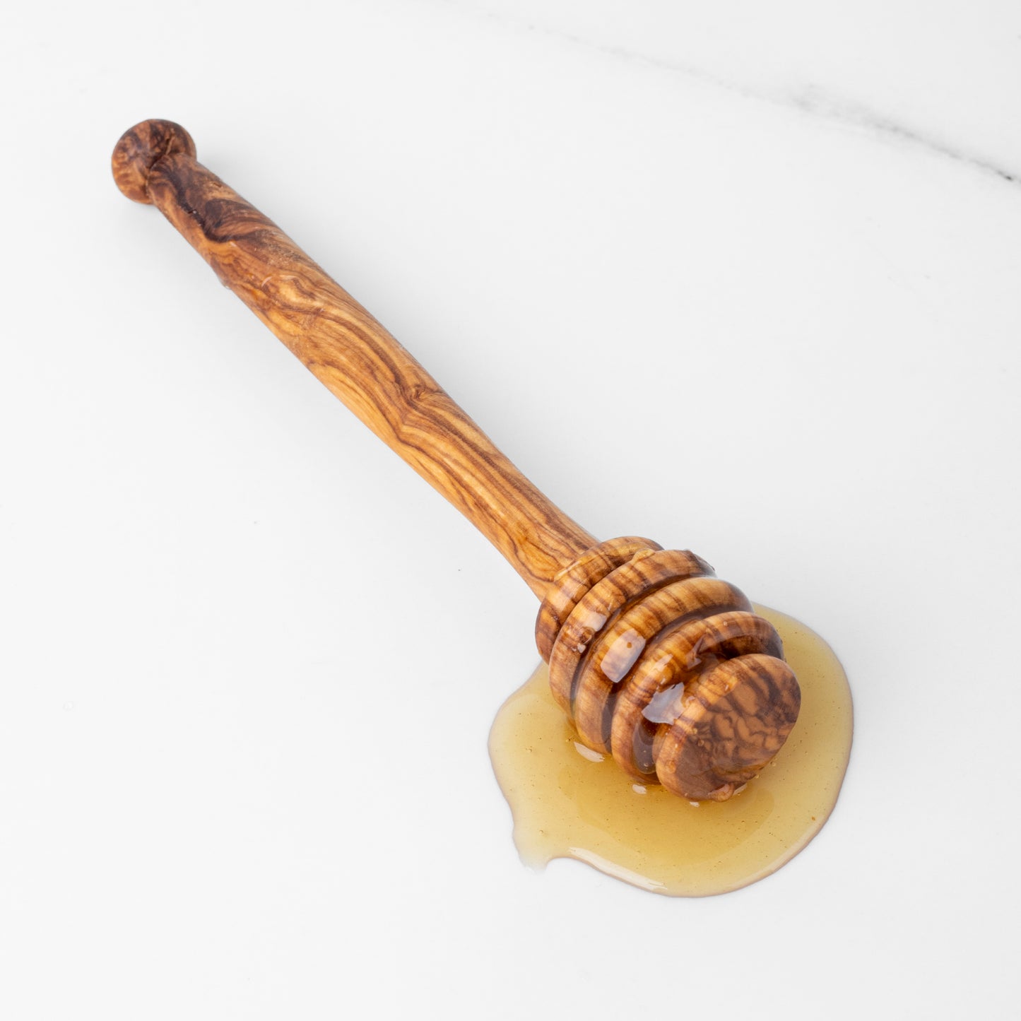 Handmade Olive Wood Honey Dipper – Simple & Natural