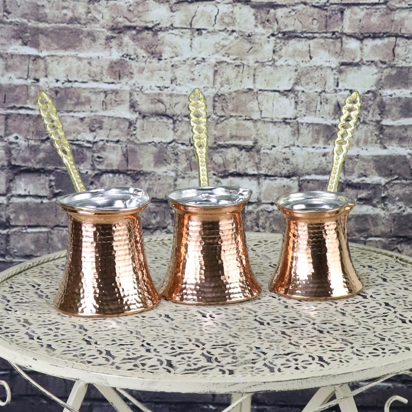 Hammered Copper Coffee Pot For Melting Butter Warming Liquids