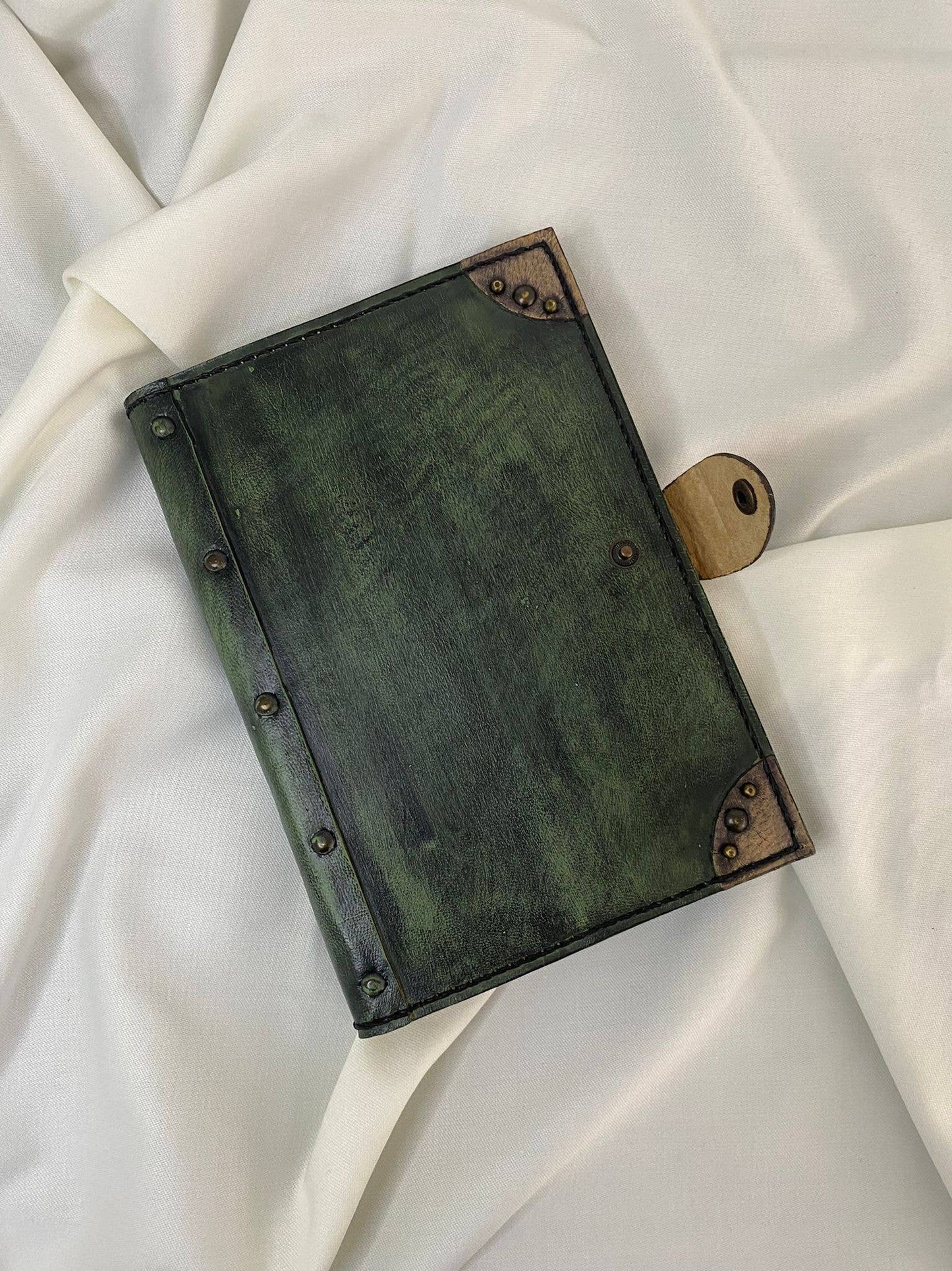 Dark Green Color Leather Craft Notebook Journal Diary
