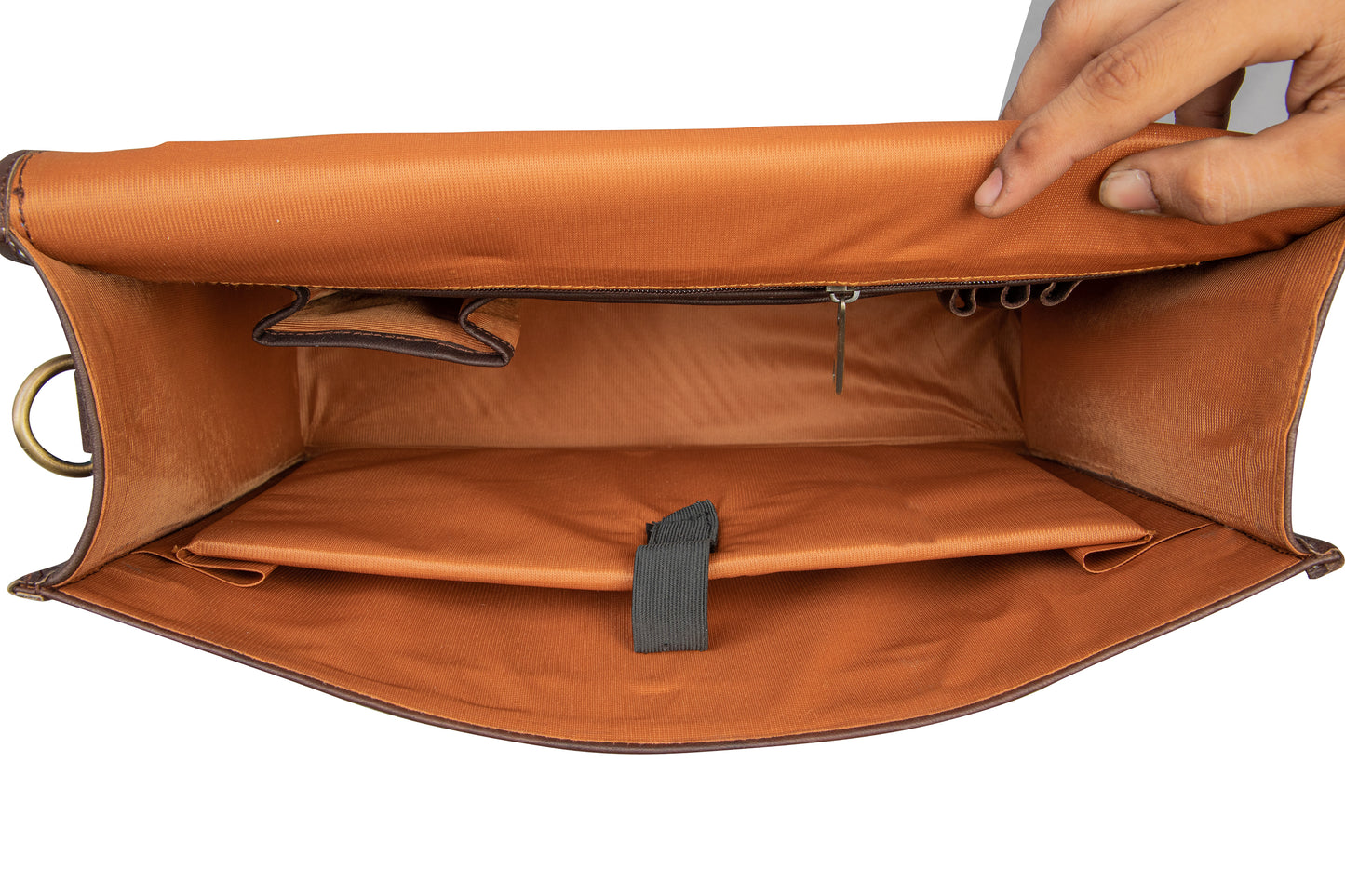 15 Inch Black Leather Laptop Briefcase Messenger Bag For Unisex.