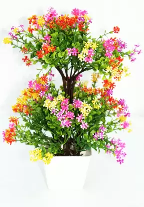 Artificial multicolour plant for home decoration pair