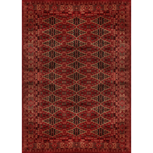 5×7 Feet Handmade Wool Carpet Red Hand Knotted Bukhara