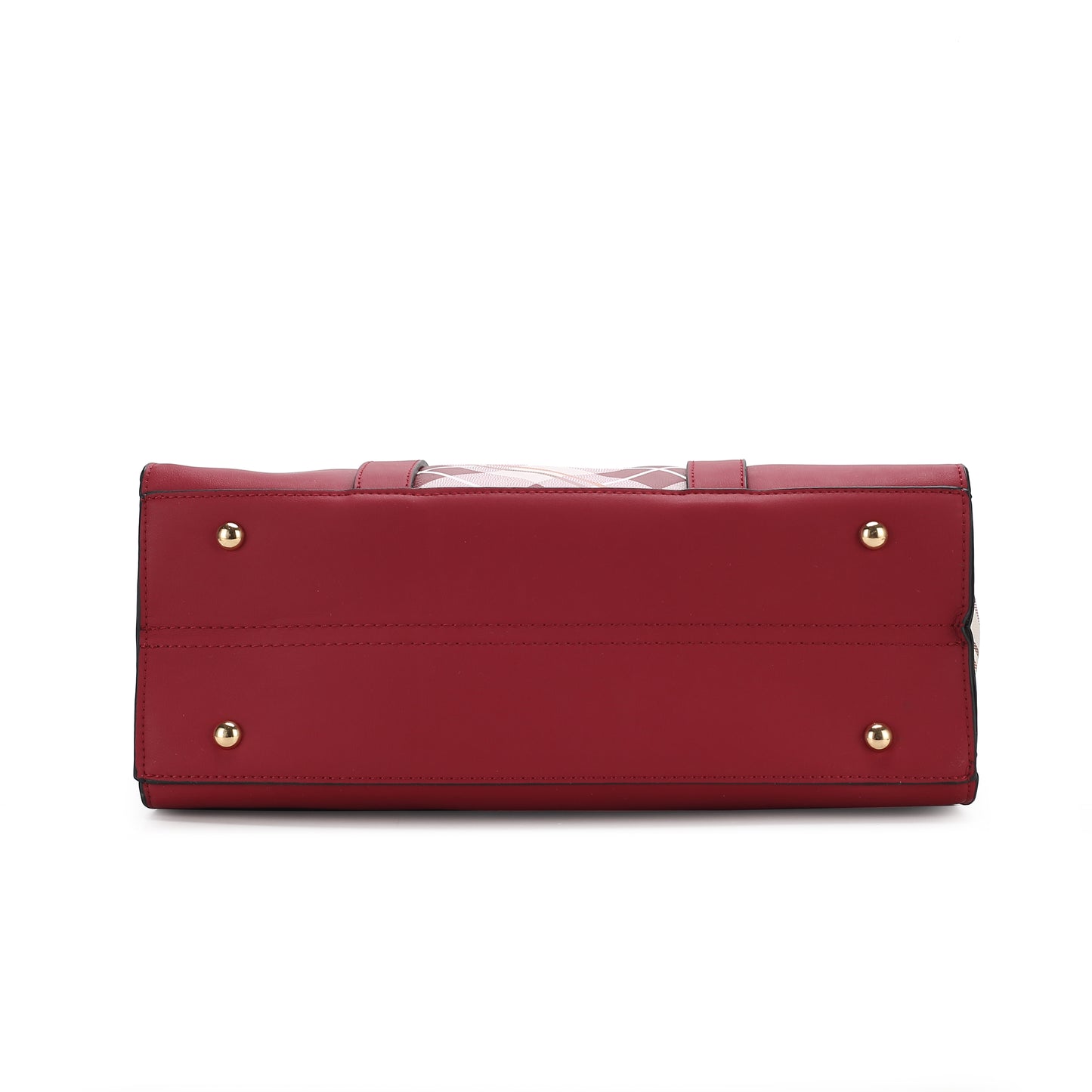 Christine Plaid Vegan Leather Satchel Bag with Wallet